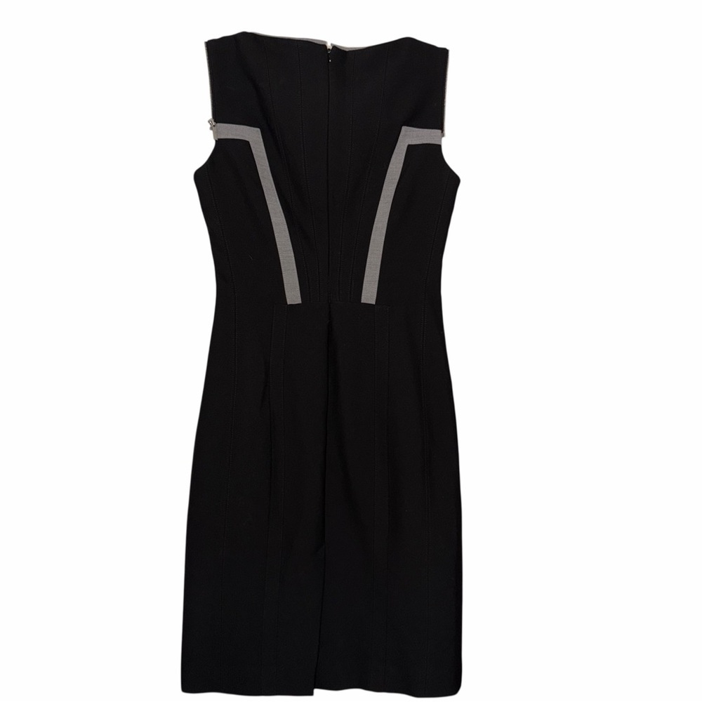 Karen Millen Black and Gray Sleeveless Size 6 Dress - Picture 4 of 8